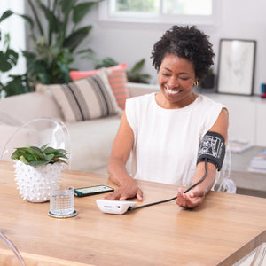 women using Homedics® Upper Arm 600 Series Blood Pressure Monitor