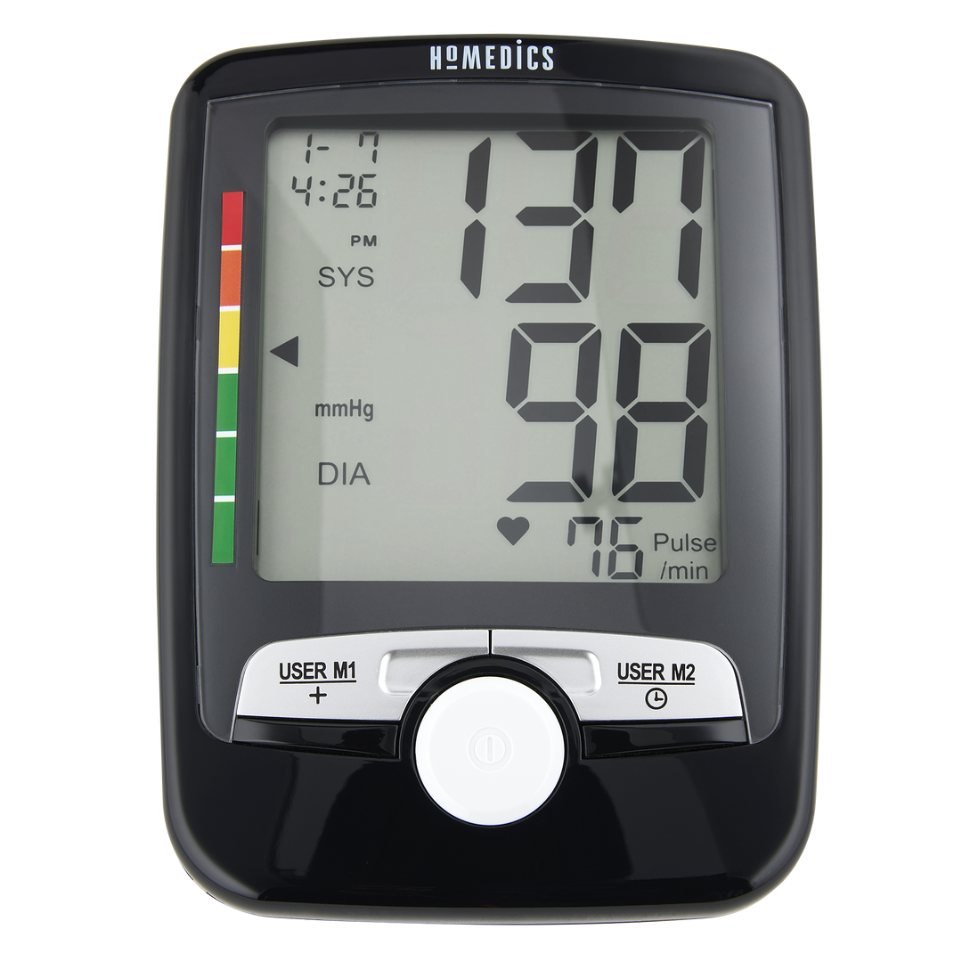 Front view of the Homedics Automatic Arm Blood Pressure Monitor with Smart Measure Technology