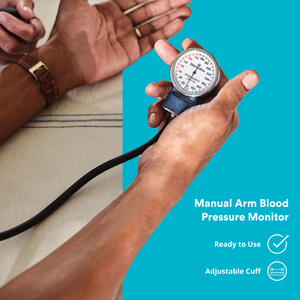 Homedics® Manual Arm Blood Pressure Monitor is ready to use with an adjustable cuff