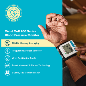 Homedics® Wrist Cuff 700 Series Blood Pressure Monitor, One-Touch Operation, Accurate Results is clinically proven accurate