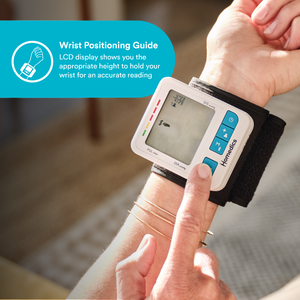 Homedics® Wrist Cuff 700 Series Blood Pressure Monitor, One-Touch Operation, Accurate Results offers a wrist positioning guide