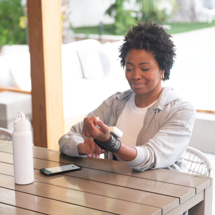 women using Homedics® Wrist 600 Series Blood Pressure Monitor