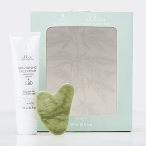 Jade Gua Sha + Brightening Face Cream