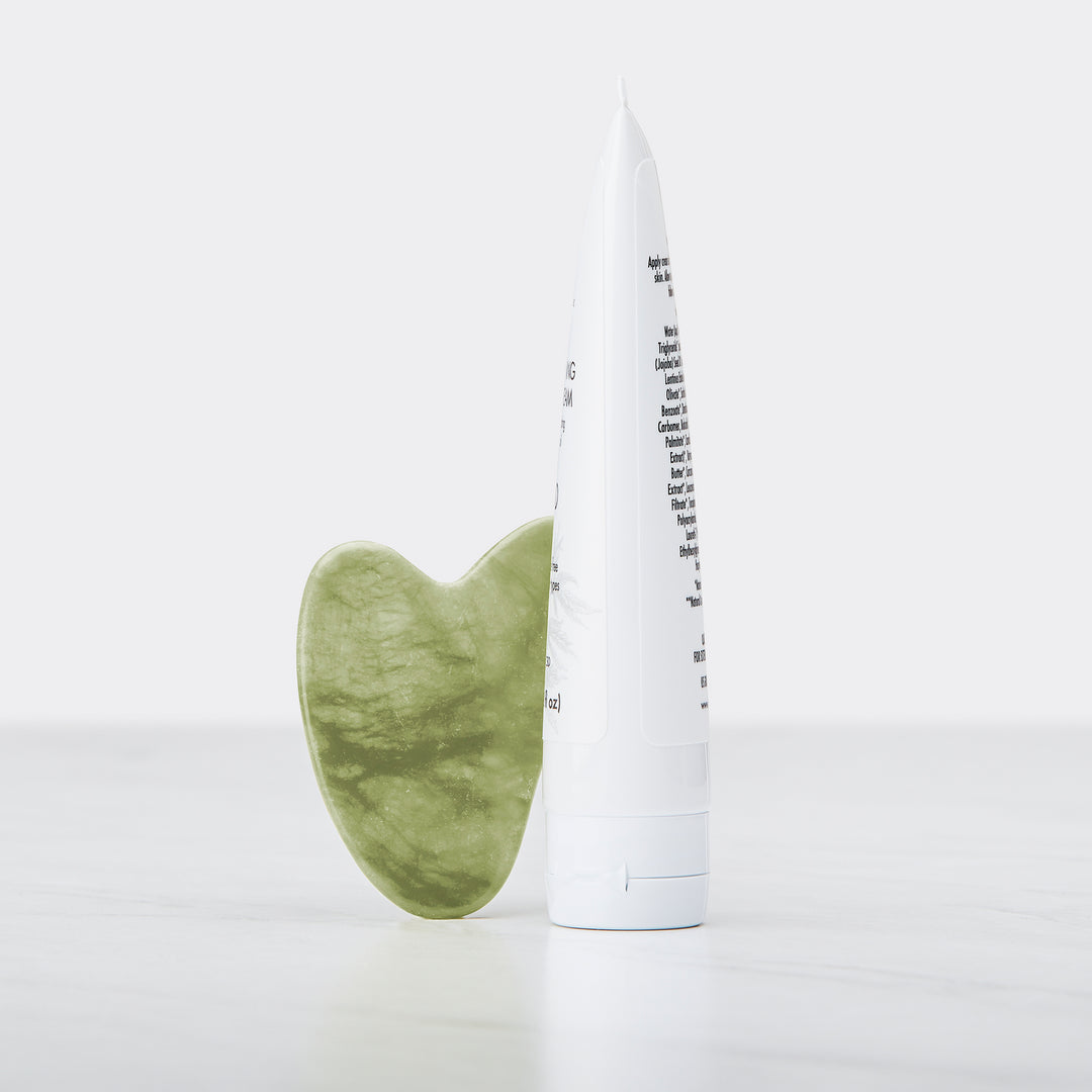 Jade Gua Sha + Brightening Face Cream