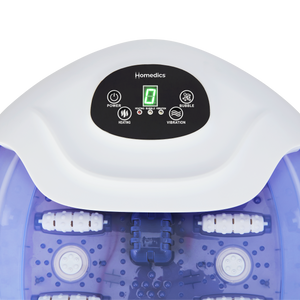 Closeup view of control panel on Salt-N-Soak Footbath with Heat Boost