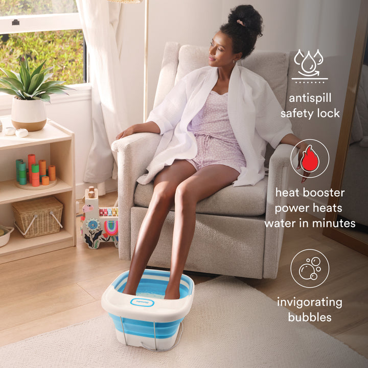 Easy Store Bubble Bliss Footbath, Collapsible Foot Spa