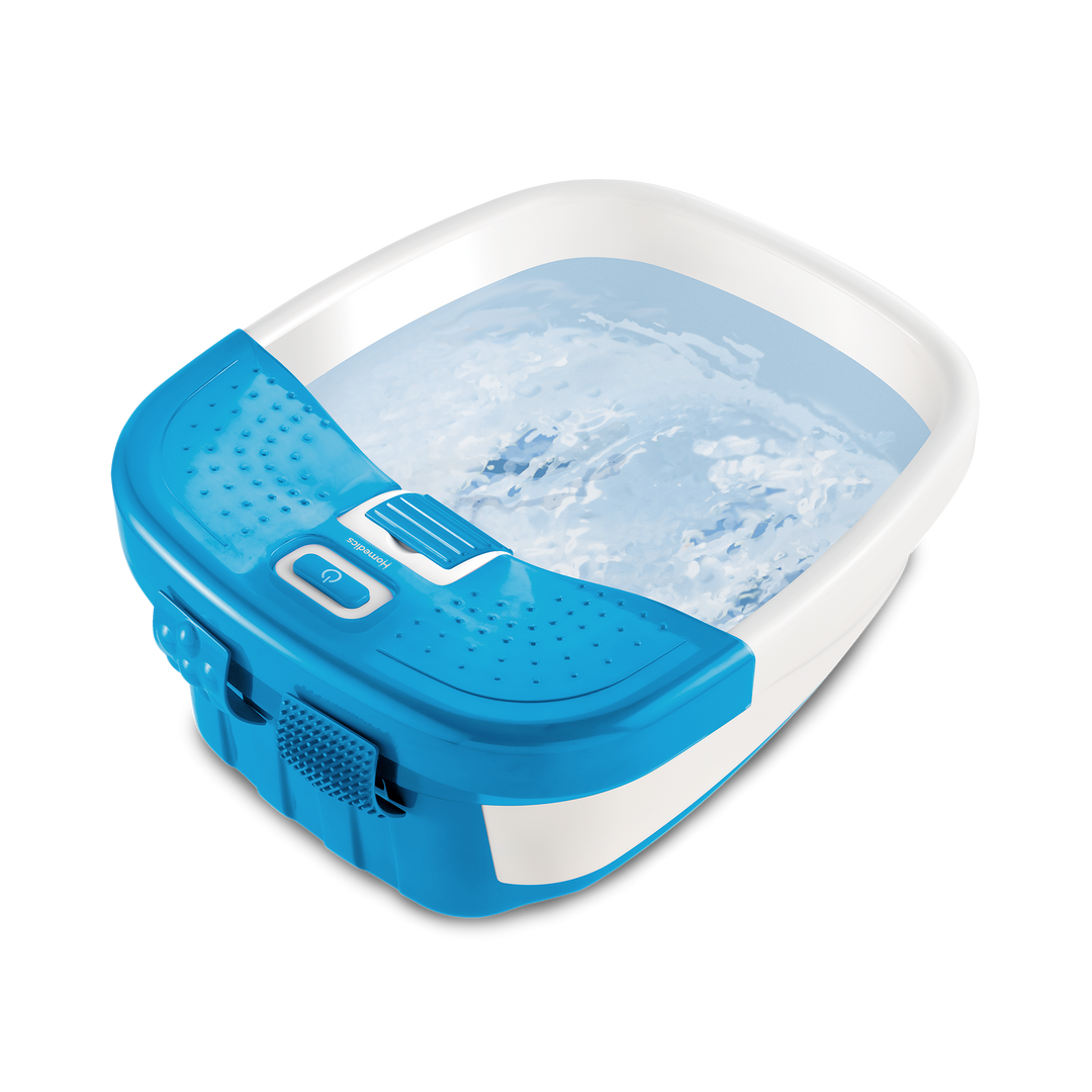 Angled view of the Homedics Bubble Bliss Deluxe Footspa