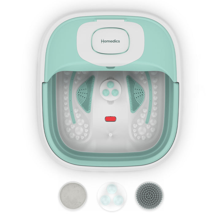 Homedics® Smart Space Elite Footbath with Heat Boost in a top down view to show heat switches