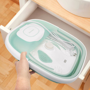 Homedics® Smart Space Elite Footbath with Heat Boost folds small enough to fit into drawers.