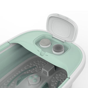Homedics® Smart Space Elite Footbath with Heat Boost has a storage compartment for footbath accessories.