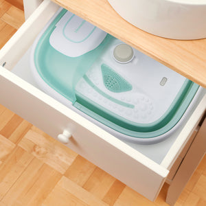 Homedics® Smart Space Elite Footbath with Heat Boost folds down small to fit into small spaces.