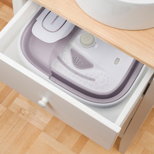 Homedics® Smart Space Deluxe Footbath with Heat Boost placed inside the drawer