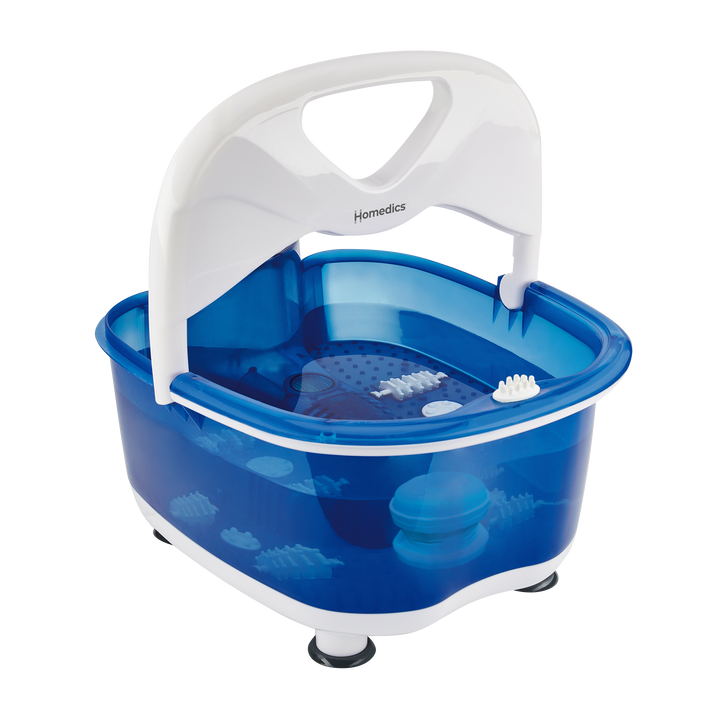 Lifted handle on the Salt-N-Soak Pro Footbath with Heat Boost