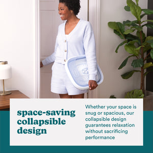 Image Shows Homedics® Smart Space Essential Footbath space-saving collapsible design