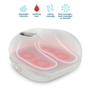 Homedics® 3-in-1 Shiatsu Massager offers adjustable intensity, soothing heat, rolling massage, and a 3-in-1 versatile massage