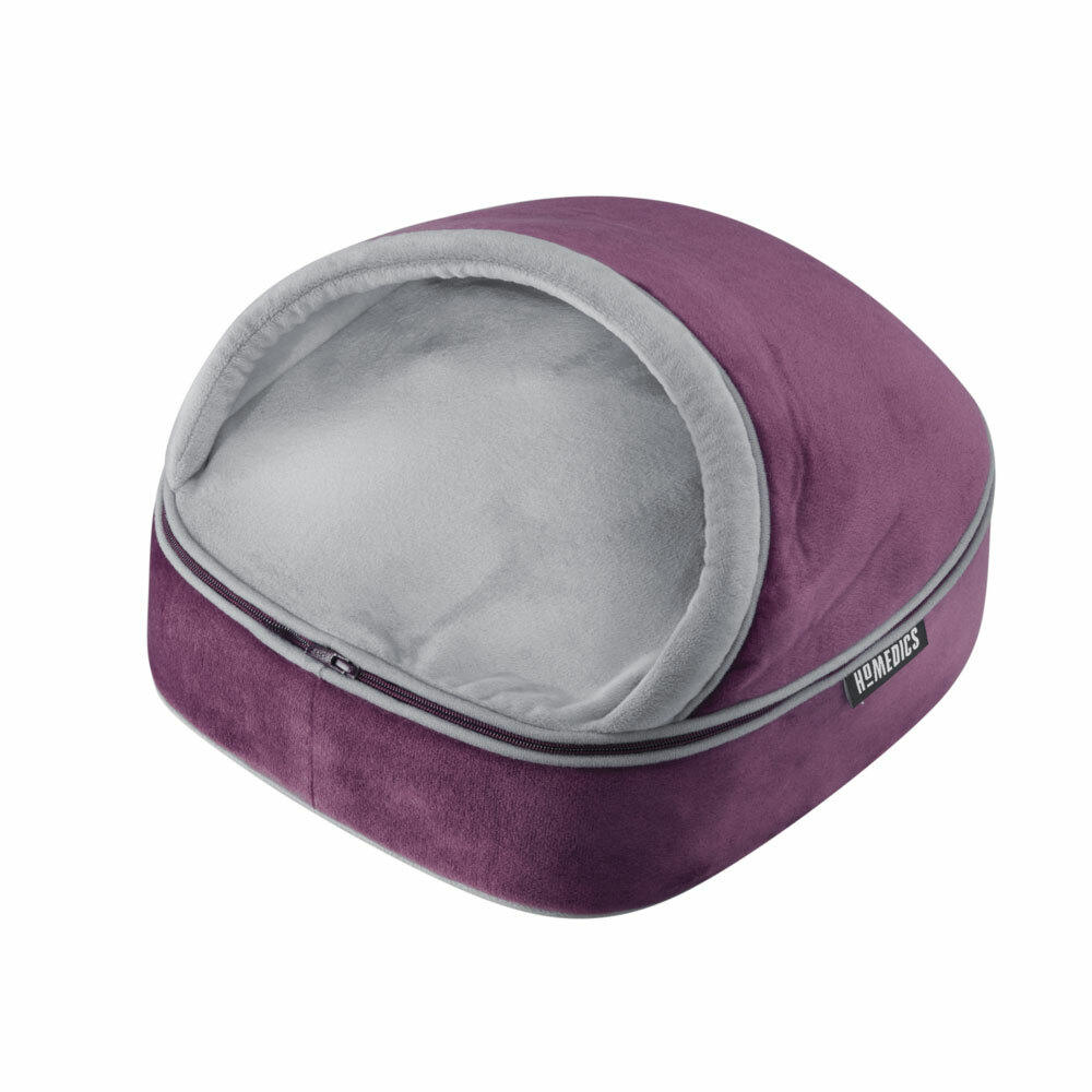 Purple | Alternate angled view of the purple Homedics Double Duty Shiatsu Massager with Soothing Heat