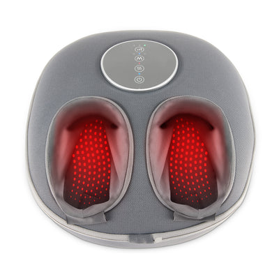 Illustration of the compression massage on feet while using the  Shiatsu-Air Deluxe Massager with Heat