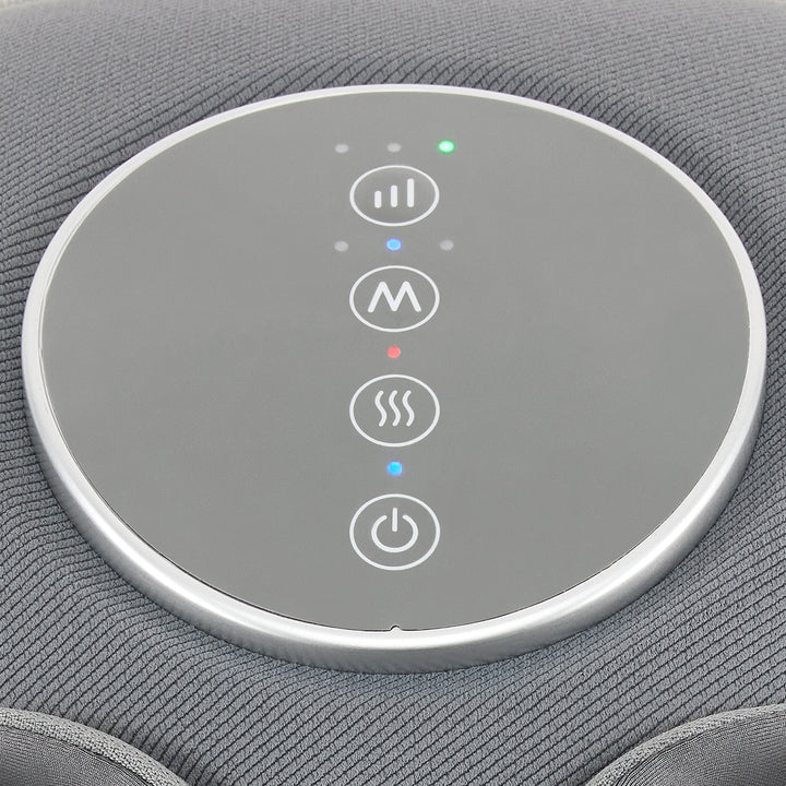 Close up of button controls on the Shiatsu-Air Deluxe Massager with Heat