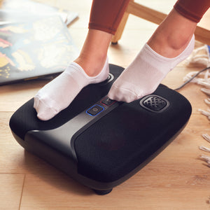 Image shows Homedics Shiatsu Pulse Max Foot Massager with Heat in action