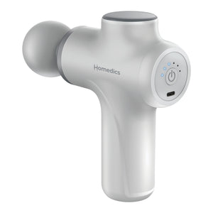 Image shows Homedics Essential Percussion Massager application by a person