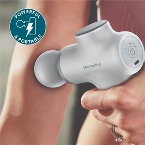 Image shows Homedics Essential Percussion Massager is portable and powerful