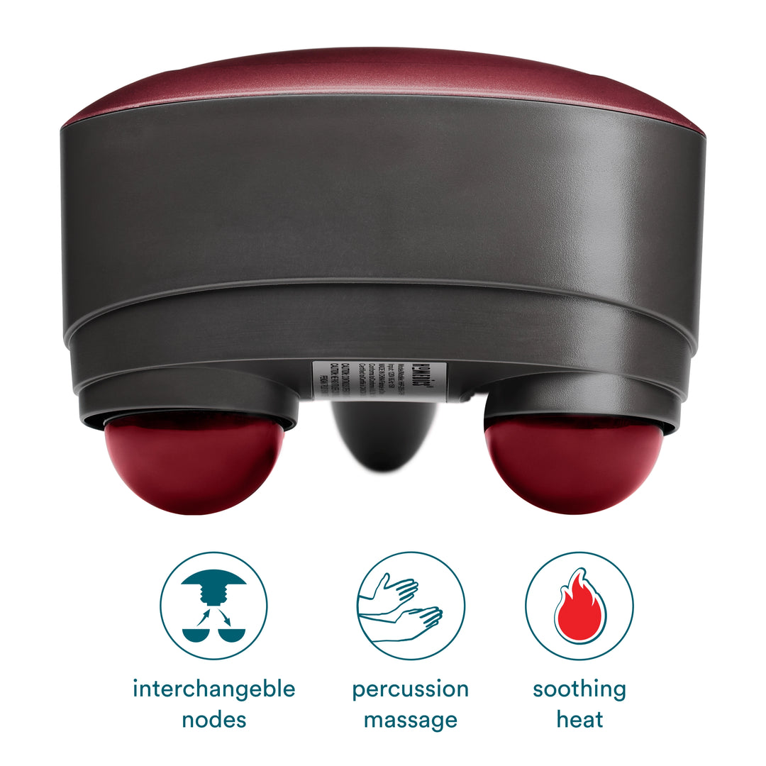 Thera-P Percussion Massager with Heat, interchangeble nodes, percussion massage, soothing heat