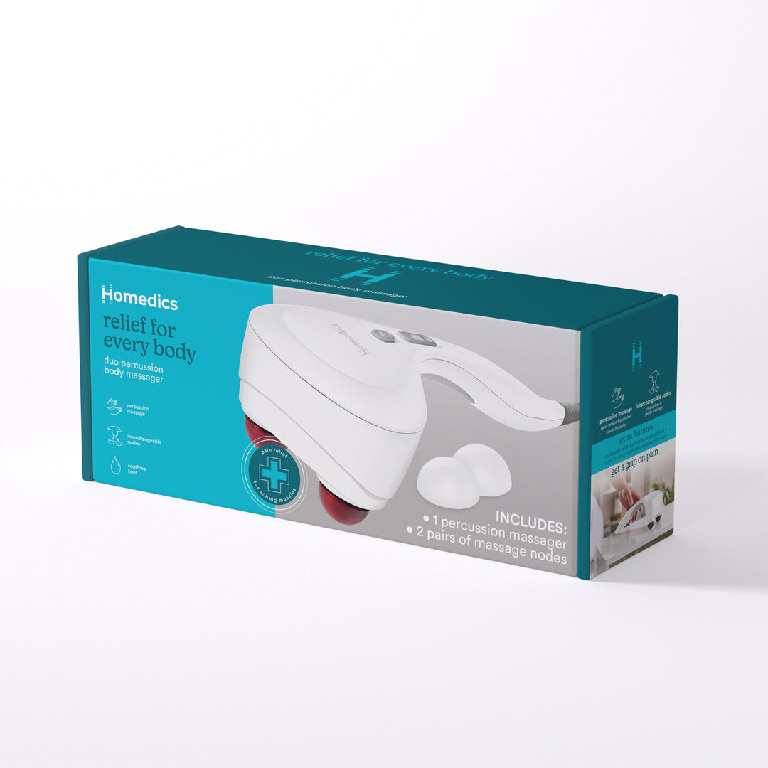 Homedics® Duo Percussion Body Massager with Heat can provide relief for every body