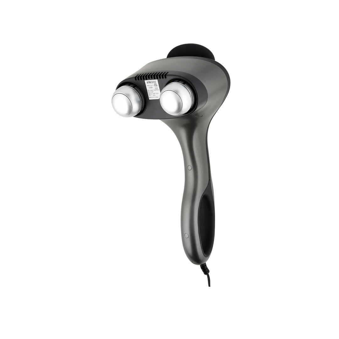 Front angle view of the Homedics Dual Temp Percussion Pro Hot and Cold Massager
