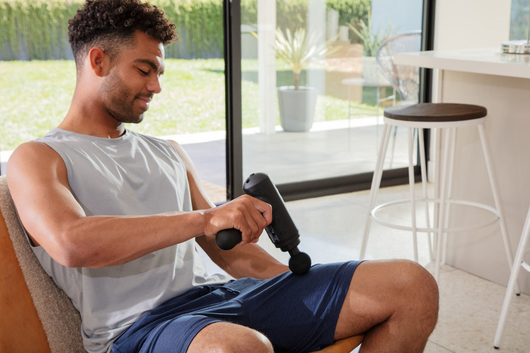 Select Percussion Massager - In use leg -  Homedics Canada