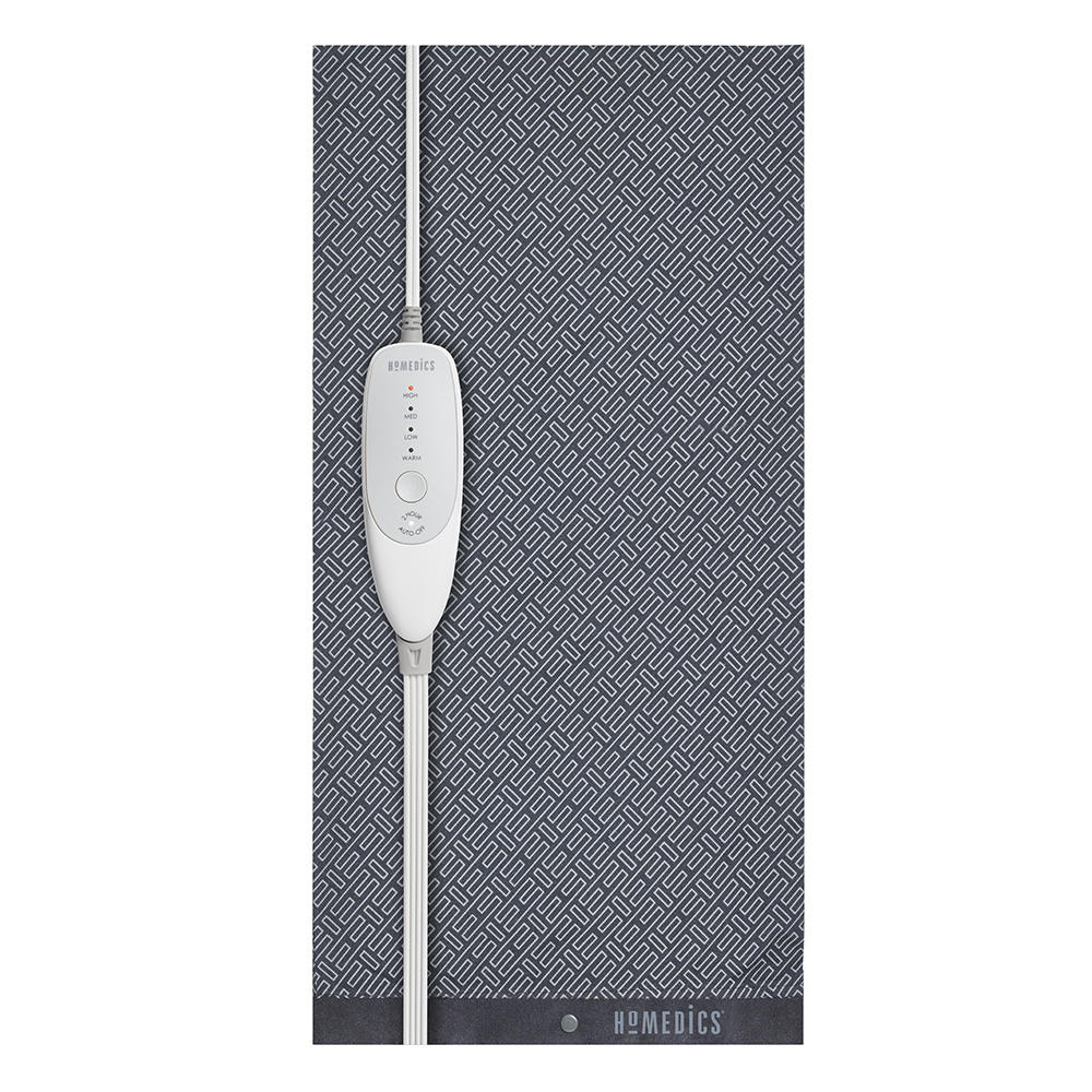 Bottom view of the Homedics 12" x 24" Heating Pad with Removable Cover