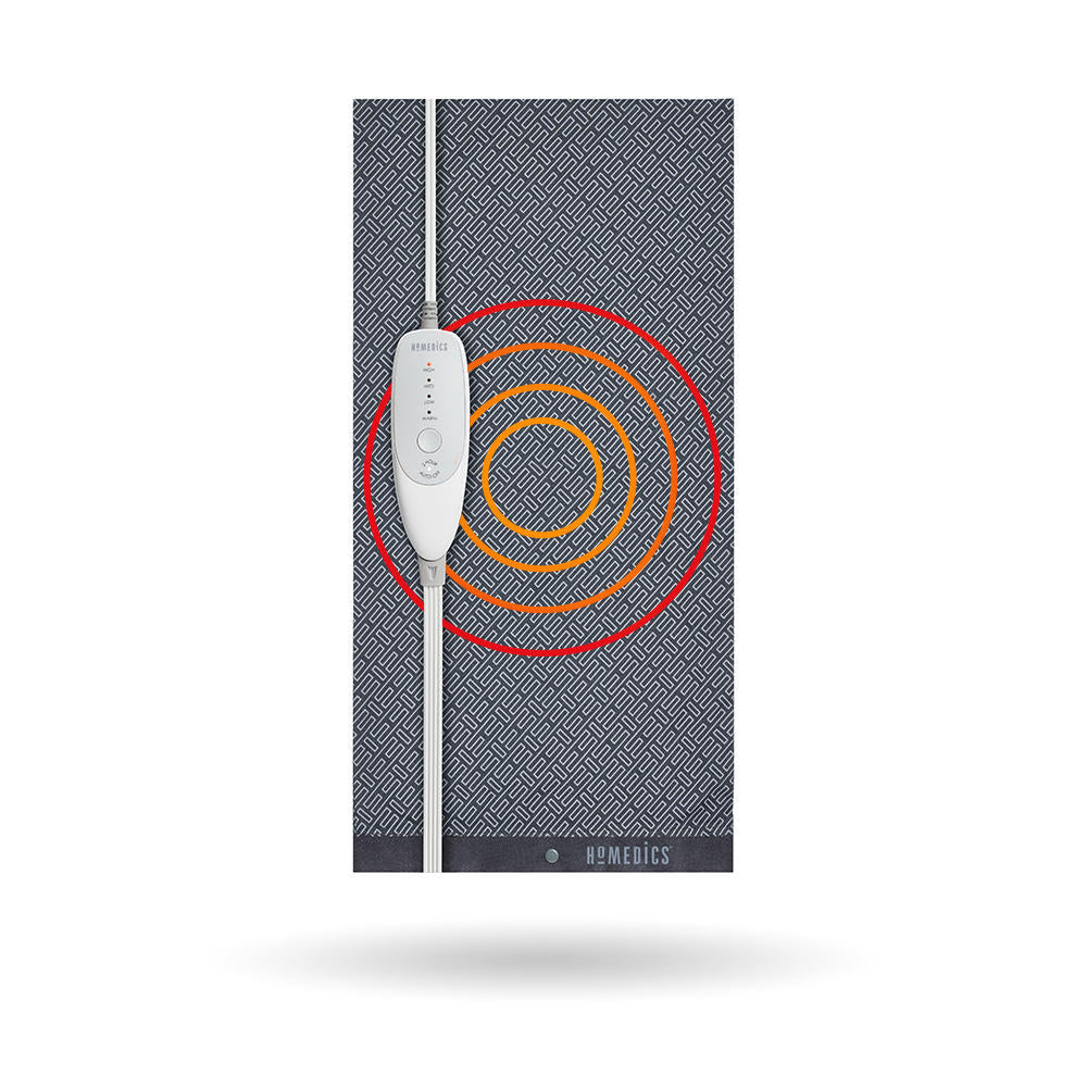 Top-down view of the Homedics 12" x 24" Heating Pad with Removable Cover