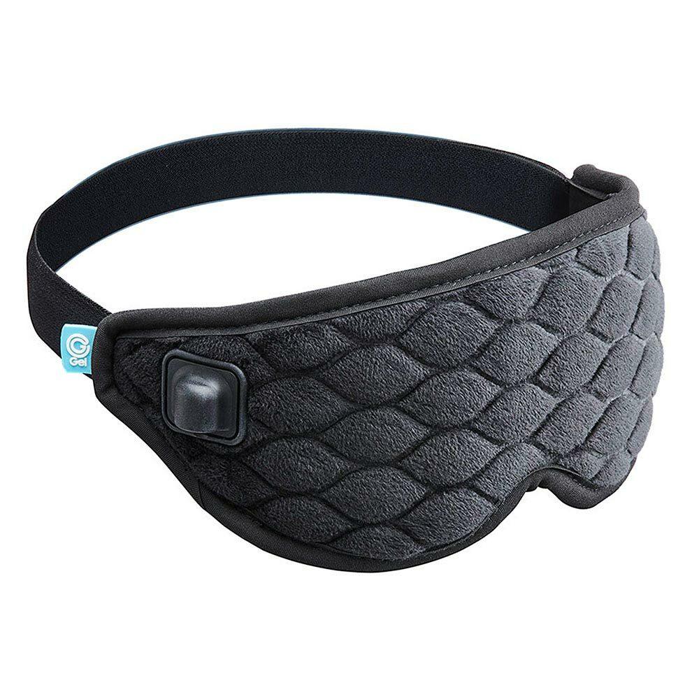 Hand holds removable gel pad for the Homedics Gel Eye Mask with Hot and Cold Therapy