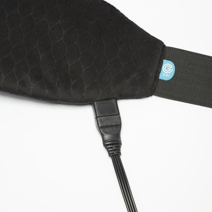 Close-up view of the detachable LCD controller connector for the Homedics Gel Belt