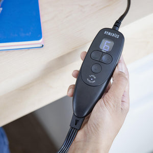 Alternate close-up of the digital LCD controller for the Homedics Weighted Gel Back Wrap