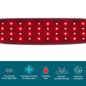 Homedics® Infrared + Red Light Pain Therapy Wrap offers many benefits including increased recovery, pain relief, and improved circulation