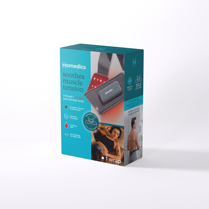 Homedics® Infrared + Red Light Pain Therapy Wrap helps you soothe muscle tension