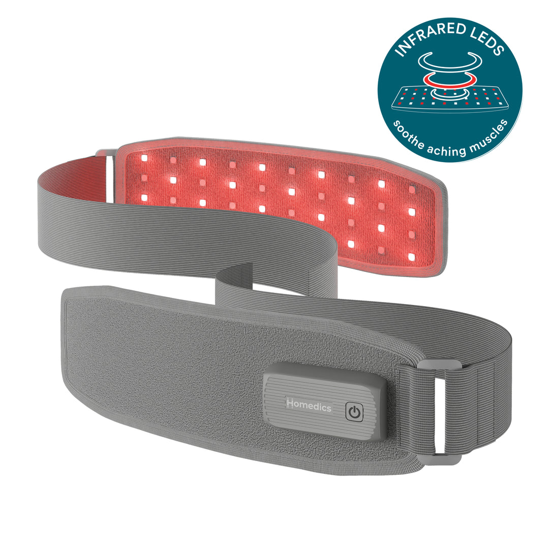 Homedics® Infrared & Red Light Pain Therapy Wrap, image shows infrared leds for sooth aching muscles