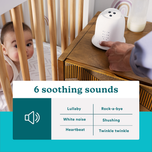 Homedics SoundSpa® Lullaby with Sounds & Projection 6 soothing sounds lullaby, rock-a-bye, white noise, shushing, heartbeat, twinkle twinkle