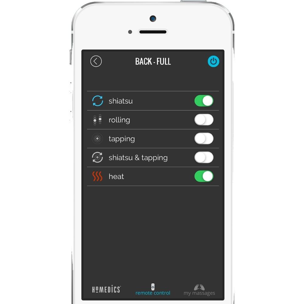 Homedics Perfect Touch Masseuse App-Controlled Massage Cushion with Heat app on phone