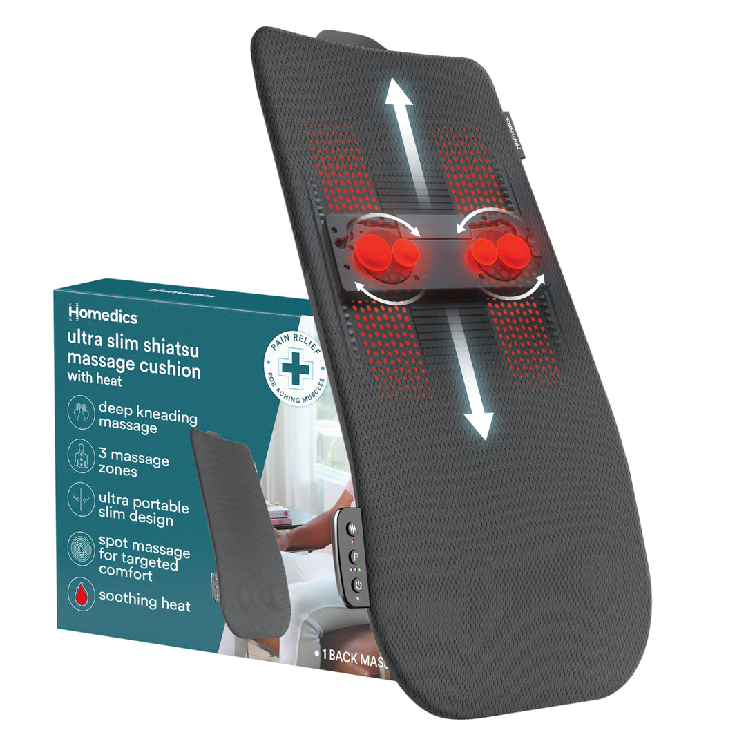 Homedics® Ultra Slim Shiatsu Massage Cushion with Heat