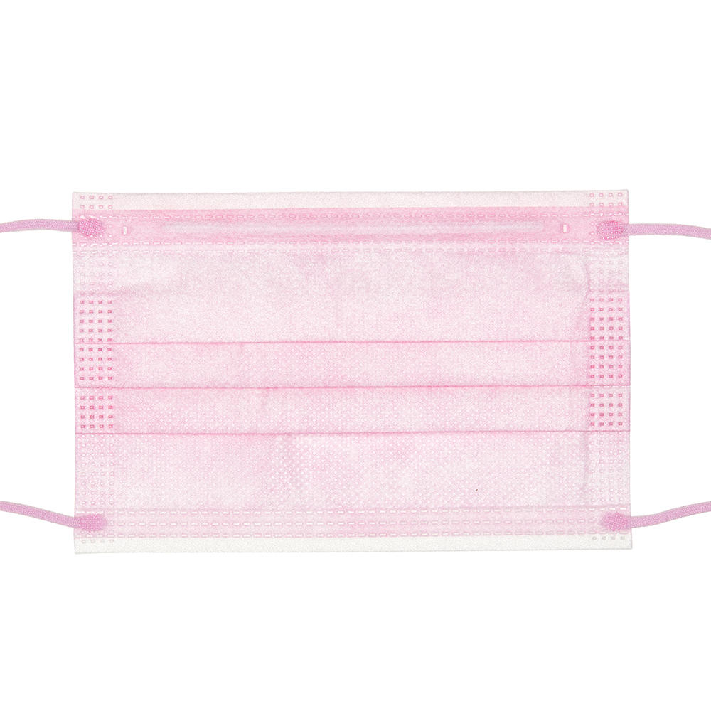 Front view of the Homedics Small Size Pink Ear-Loop Face Mask