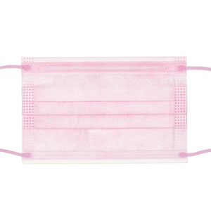 Front view of the Homedics Small Size Pink Ear-Loop Face Mask