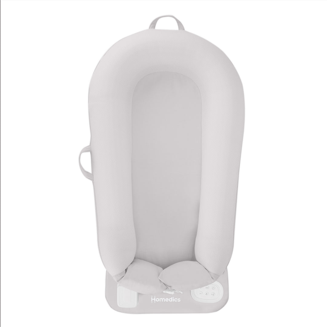 Beige | Homedics® 3-in-1 Calming Cushion in Beige color, highlighting its breathable design for safety.