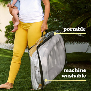 Grey | Homedics® 3-in-1 Calming Cushion in Grey, showcasing its portability and machine washable feature.