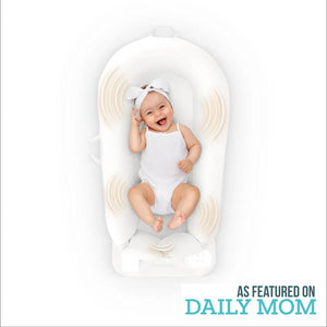 White | Homedics® 3-in-1 Calming Cushion in White color, featuring 3-in-1 functionality with soothing sounds which will make baby happy and comfortable.