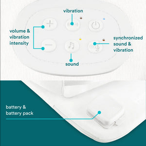 White | Homedics® 3-in-1 Calming Cushion in White color, featuring soothing sounds and calming vibrations.