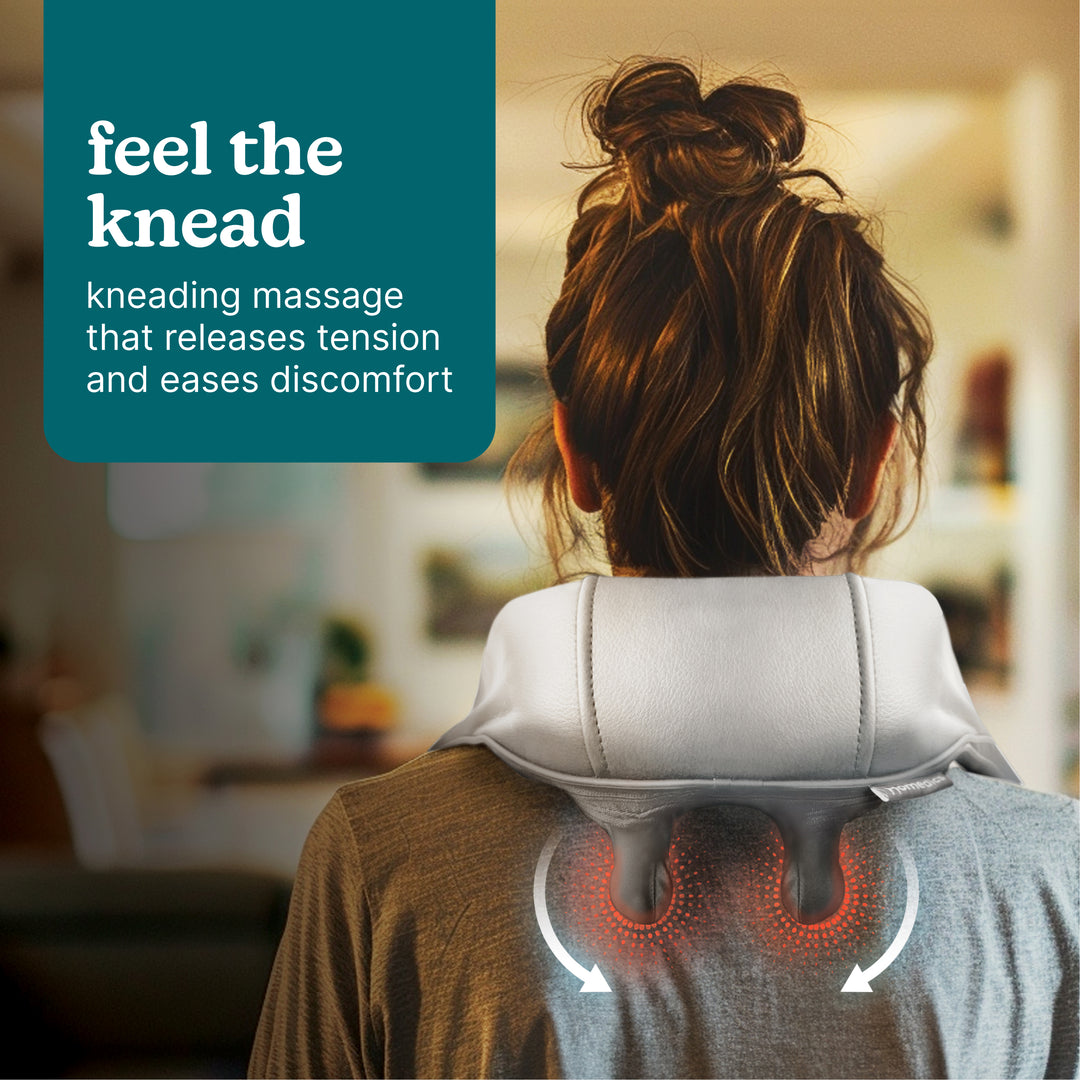 Homedics Hands Free Kneading Neck Shoulder Massager with Heat - Gray Homedics Hands Free Kneading Neck Shoulder Massager with Heat - Gray