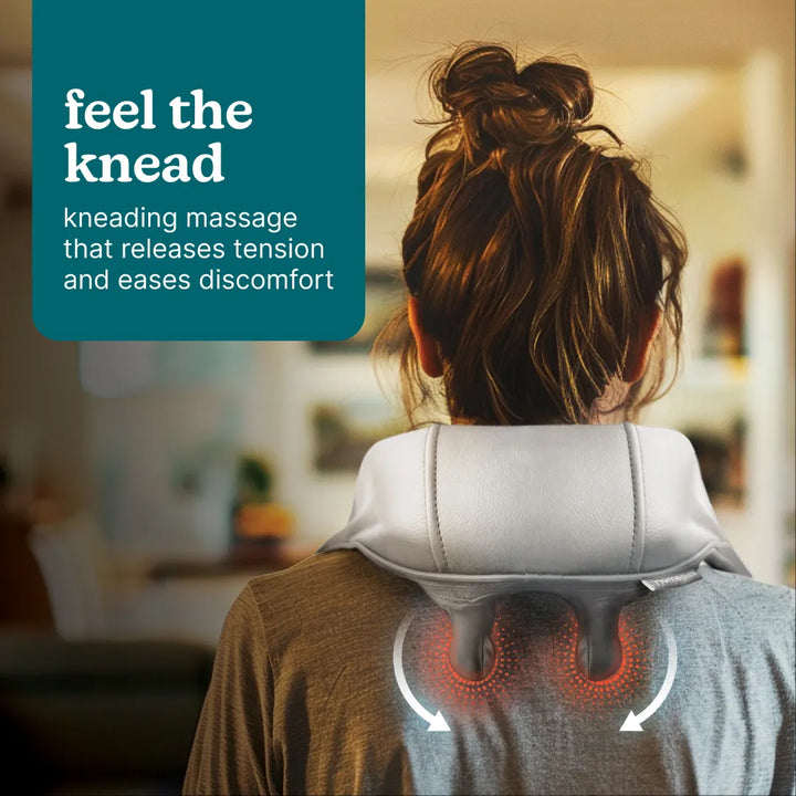 Homedics Deep Kneading Neck & Shoulder Massager with Heat releases tension and erases discomfort