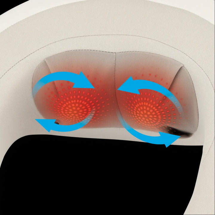 Close up view of  the  Homedics Shiatsu Rechargeable Neck Massager with Heat