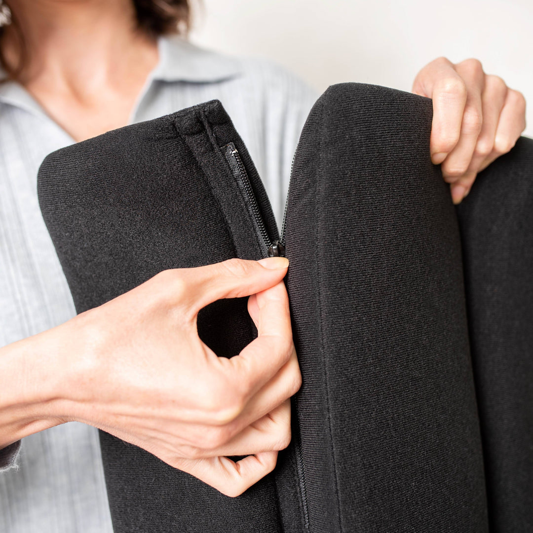 Black|Contoured Seat Cushion - Zipper